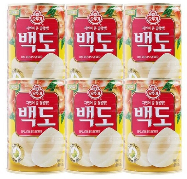 오뚜기 백도, 400g, 6개