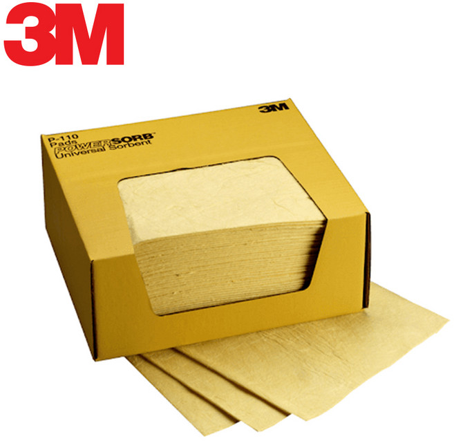 케미컬흡착재 3M P-110K 200패드 구급 구명 소방 재난 유흡착재 오탁방지, 1