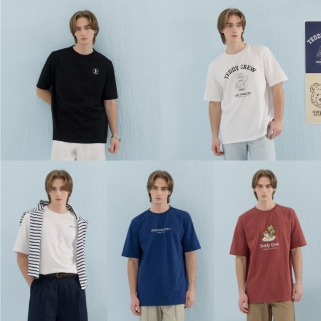 남성 반팔라운드티셔츠 5종 (T25M-5)