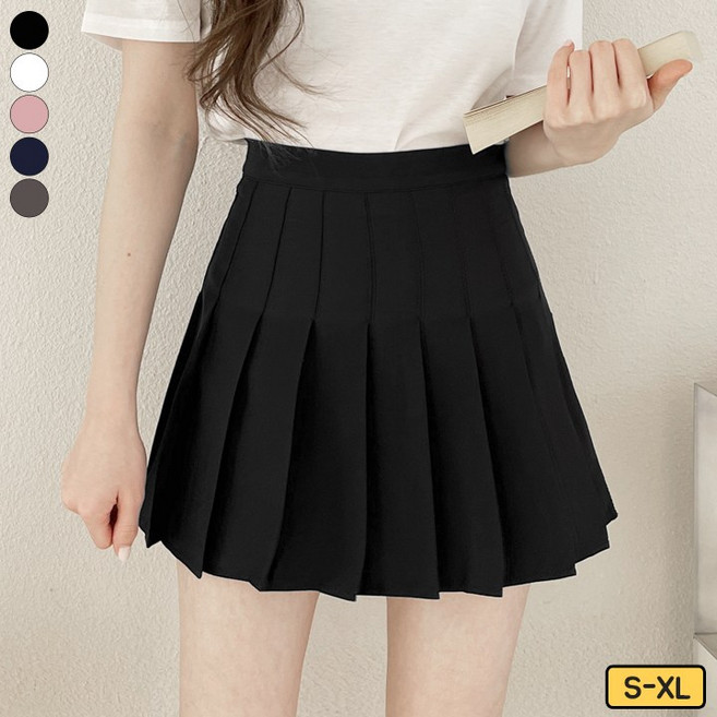 가비진 여성용 편안한 속바지 내장 A라인 테니스 플리츠 미니 스커트 치마 골프치마 교복치마 빅사이즈까지