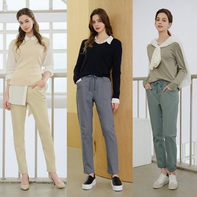 [쇼핑엔티] [리더잭]신상품! 여성 풀스트링 컬러 데님 3종 (F503)