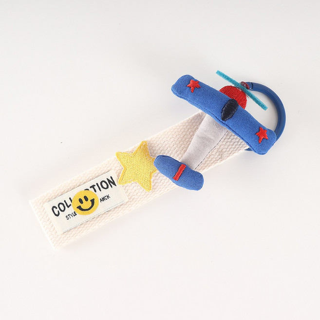 완제품 와펜 스트랩 키링 단체 선물 가방 꾸미기 귀여운 디자인 왕고리, 1개, 빵빵비행기 크림