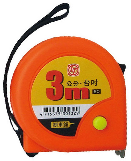 雷鳥 魯班尺, 1個, 3米捲尺(公分‧台吋) LT-4302