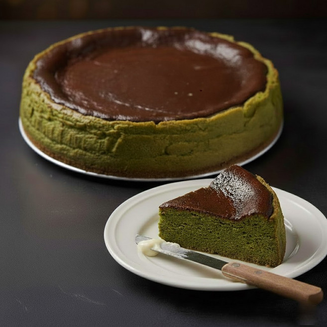 [바스크전문] 모어레스 케이크 말차 바스크 치즈케이크 냉동 케잌 치즈케익 생일 케익 간식, 3개, 1.3kg