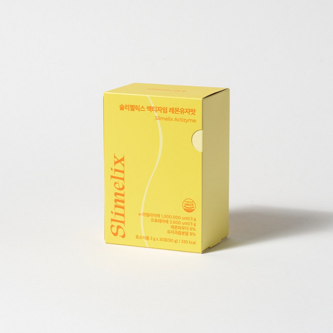 슬리멜릭스 액티자임 레몬 유자맛, 1박스, 30회분