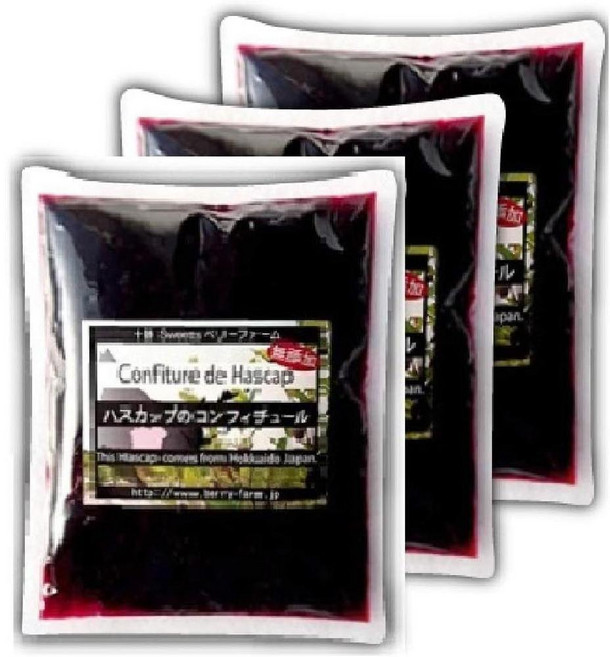 홋카이도 하스컵 잼 170g 3개입 무첨가 일본산 도카치 요구르트 소스, 사이즈, 1개