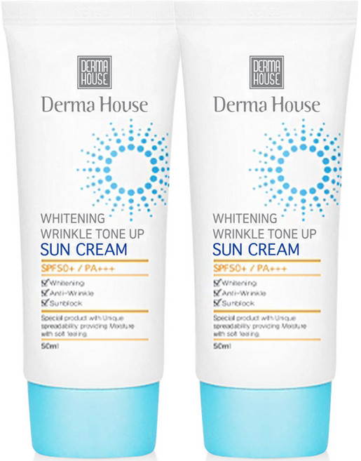 더마하우스 화이트닝 썬크림 50ml /미백 주름개선 3중기능성 SPF50+PA+++, 2개