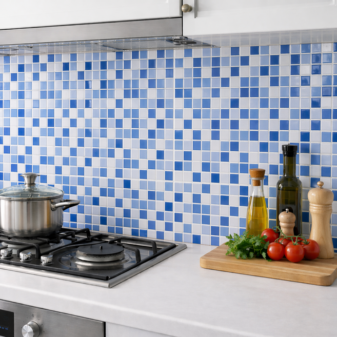 데코앤필름 접착식 방수 타일 시트지 주방 욕실 리폼, TPC-007