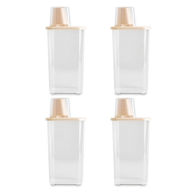 생활엔 착착보관 잡곡통1.5L 4p, 아이보리, 4개