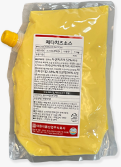 [피자다] 태원식품 체다치즈소스 1kg, 1개