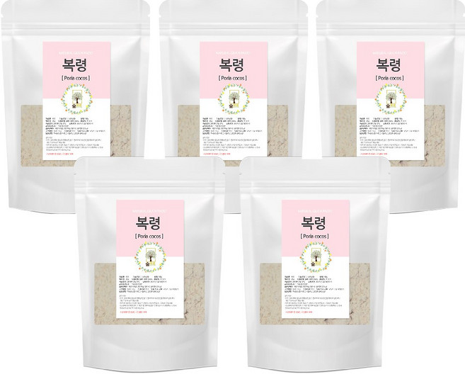 천연팩 백복령가루 80g 숲으로허브 곡물팩 복령팩, 5개, 1개입