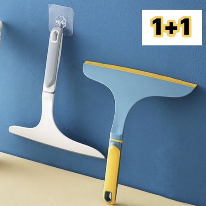 리브온 물기제거 스퀴지 2P 세트 유리창 거울 청소 물밀대 와이퍼, 화이트 + 블루, 2개