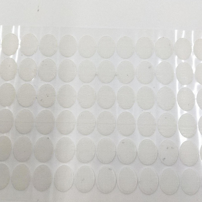 원형벨크로 버클 접착 테이프 까슬이 찍찍이, 1개, 1cm 투명 1000쌍