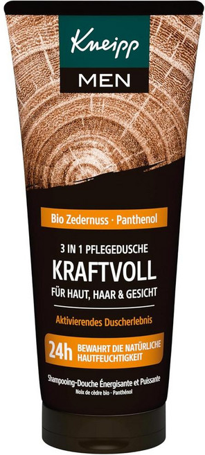 독일 크나이프 Kneipp MEN 3-in-1 Shower Powerful 남성 시더넛 & 판테놀 3-in-1 샤워젤 바디워시, 6개, 200ml