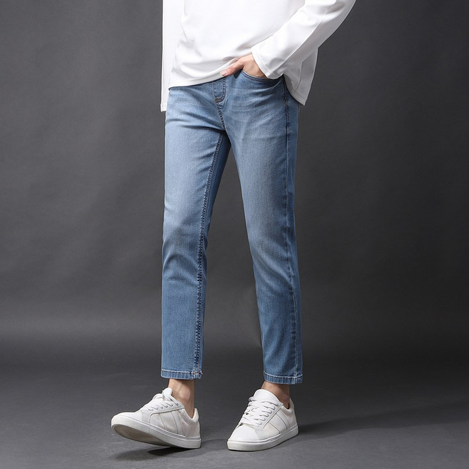 후앙스 허리밴딩 스판 워싱 테이퍼드핏 청바지 SPCP-384