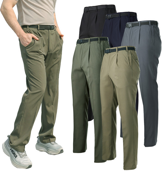 1+1 남성 누구나 원턱 기본 등산 바지 작업복 팬츠