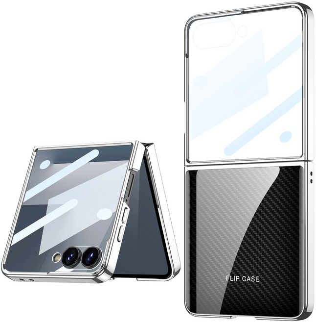 디바이스풀 갤럭시 z플립7 액정커버형 명품 강화유리 대리석 케이스