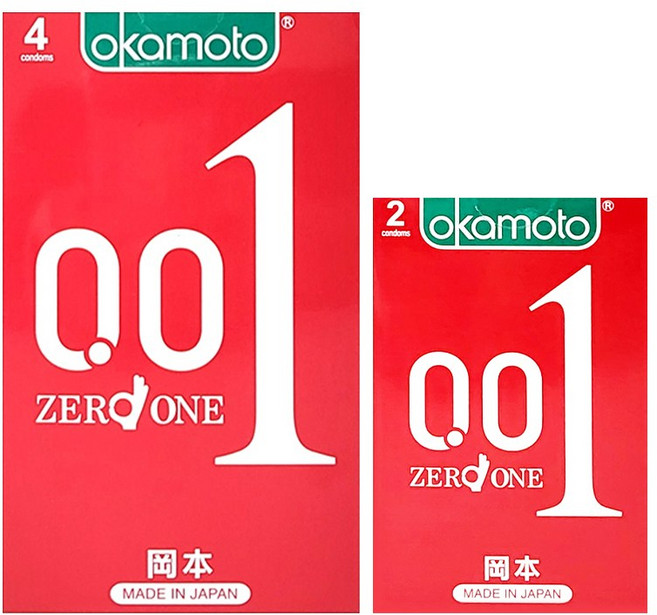 [공식판매처] 오카모토 001 제로원 0.01mm 6개(4개입+2개입)/폴리우레탄 콘돔/슬림형콘돔/일본콘돔/초박형콘돔, 1개, 1개입