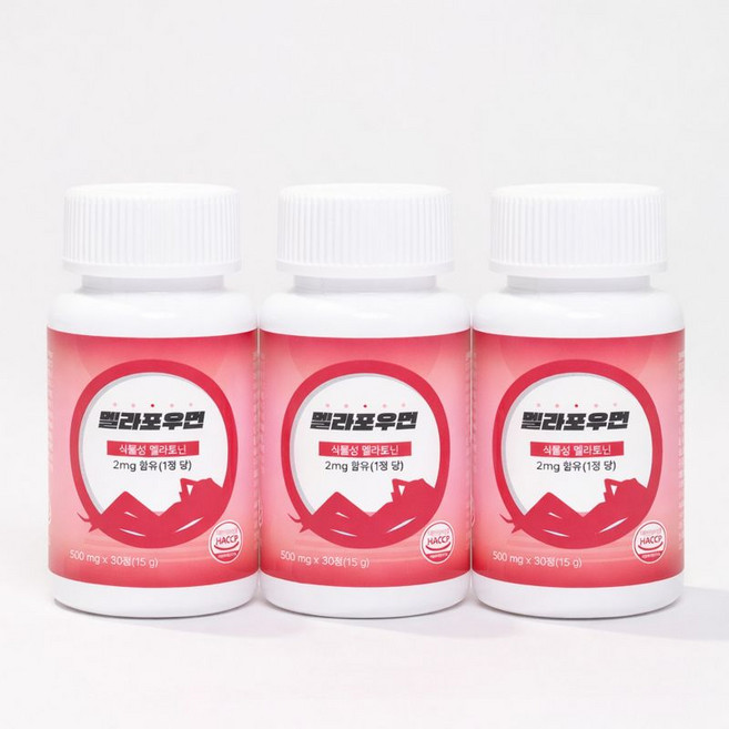 식물성 멜라토닌 2mg함유 여성들을 위한 멜라토닌 석류 세인트존스워트 함유 멜라포우먼, 3개, 30정