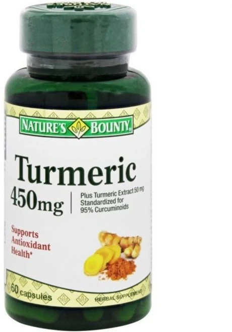 강황 살균 치매 네이처스 바운티 450mg 캡슐 60개 5팩, 60정 - 쿠팡