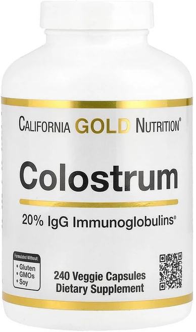 California Gold Nutrition 20% IgG 면역글로불린 함유 초유 베지 캡슐 240정 CGN-00913, 1개 - 쿠팡