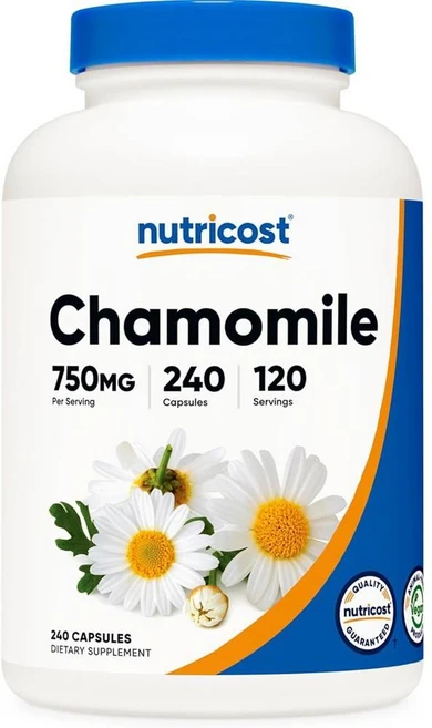 Nutricost 뉴트리코스트 카모마일 750mg 240캡슐, 1개, 240정 - 쿠팡