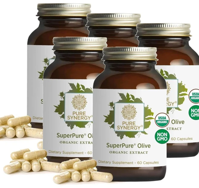 퓨어시너지 슈퍼퓨어 올리브 추출물 폴리페놀 캡슐 PURE SYNERGY SuperPure Olive, 5개, 60정 - 쿠팡