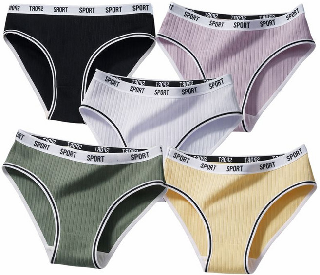 론조모니 여성 소녀감성 편안한 순면 팬티 5종세트