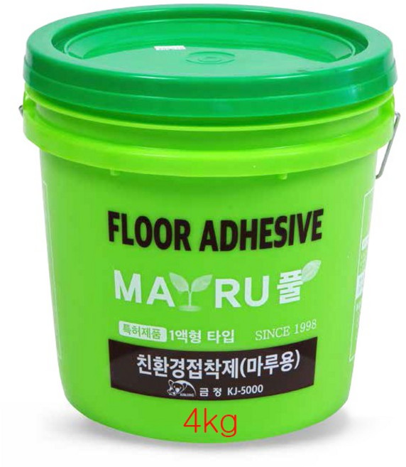금정 마루풀 /친환경1액형 마루접착제/마루본드/DIY/간편보수/강마루접착제/원목마루접착제/4kg (1평시공가능)/헤라증정/배합하지않는 간편함, 1개