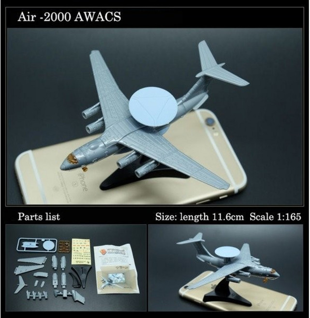 AIR-2000 4D 비행기 프라모델 조립 완구 피규어 DIY 조기경보기 간편조립 미니 뱅기 전투기 밀리터리 인테러어 소품 소장 장식 소근육 발달 어린이 창의력 집중력 키우는 제품