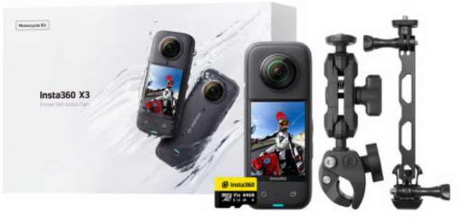Insta360 인스타360 X3 360도 카메라 모터바이크 키트, BLACK, CINSAAQQ(CINSAAQ/B)