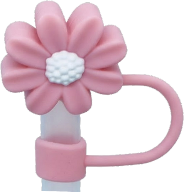 실리콘 텀블러 빨대마개 스탠리 호환 10mm, 1개, 3.핑크데이지