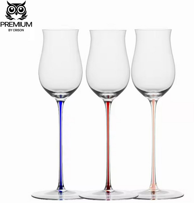 크리슨 프리미엄 컬러스템 위스키잔 175ml 테이스팅 크리스탈 글라스 CRISON 2206, 2206-B 블루