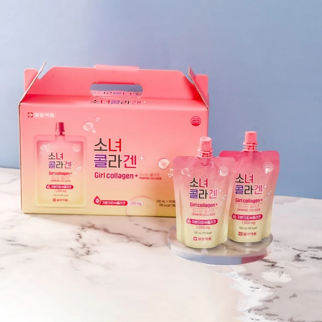 일양약품 소녀 콜라겐 플러스 100ml 10개 마시는 촉촉한 피부 저분자 피쉬콜라겐 - 쿠팡