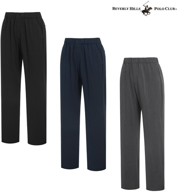 비버리힐스폴로클럽 비버리힐즈클럽 남성 골프 썸머 밴딩 슬랙스바지 3종택1