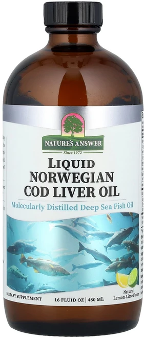 네이처스 앤서 Nature's Answer 액상 노르웨이산 대구 간유 천연 레몬-라임 480ml16fl oz123960원산지:기타, 1개 - 쿠팡