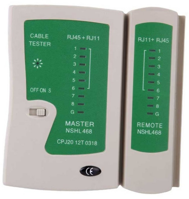 fi-lc3010 분리형 랜 테스터기 rj45 rj11 네트워크 케이블 단선 확인 측정기