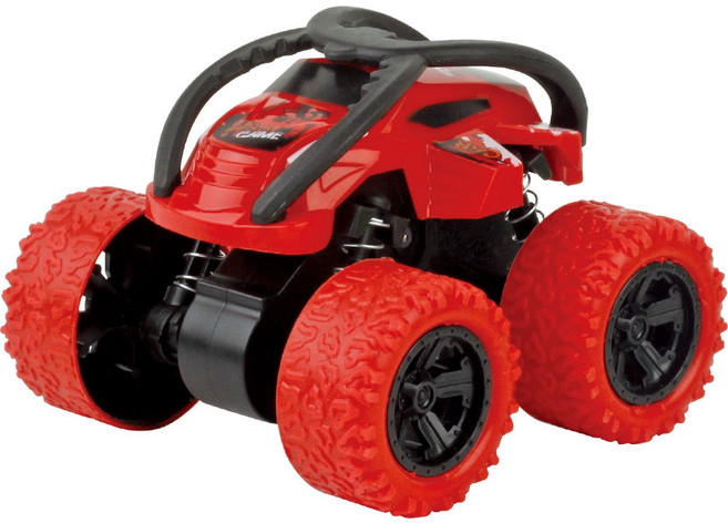 토이즈데이 360도 회전 묘기 스턴트 액션 몬스터 후렉션카 4종 자동차 장난감, 1개, 레드