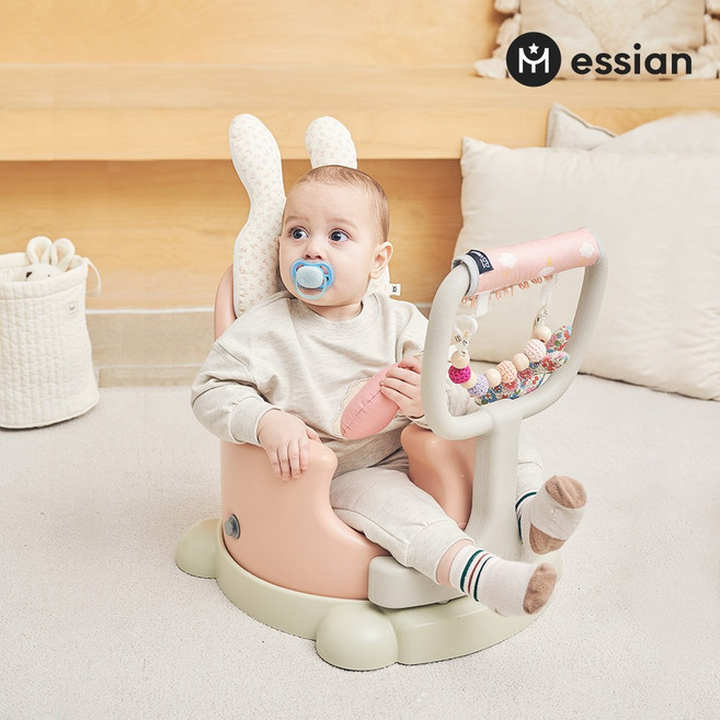 아기의자 P-Edition+베리유 래빗베개 이유식 에시앙범보의자, 옐로우