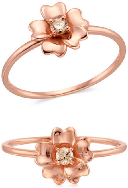 14K 18K 반지 탄생석 천연 다이아몬드 기념일 생일 선물