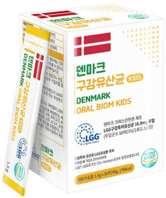 [에버픽] 키즈 구강유산균 입냄새 구취제거 잇몸건강 치아관리 유산균 건강기능식품, 1박스