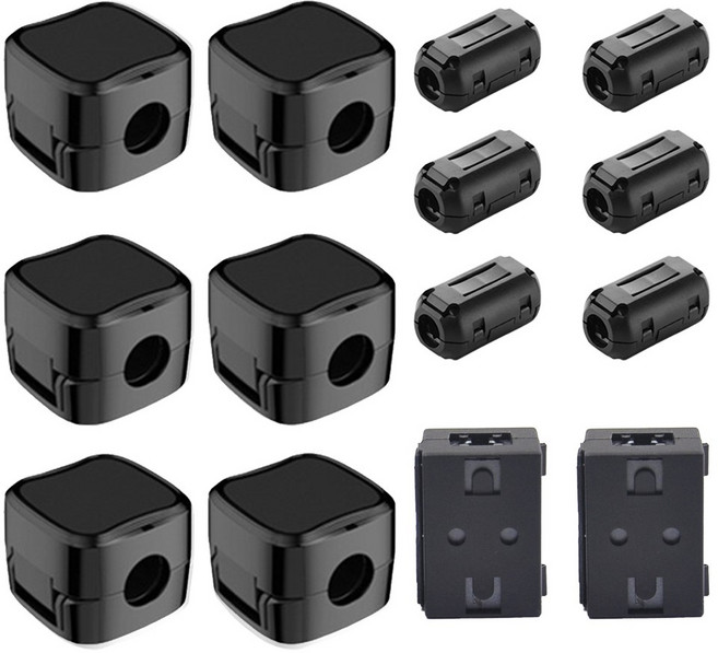 싱글레이드 충전 스테이션 마그네틱 케이블 정리, 6개, 블랙