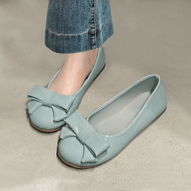 Modern Fashion 여성 귀여운 플랫 단화 편한 고급감 리본 슈즈 L59