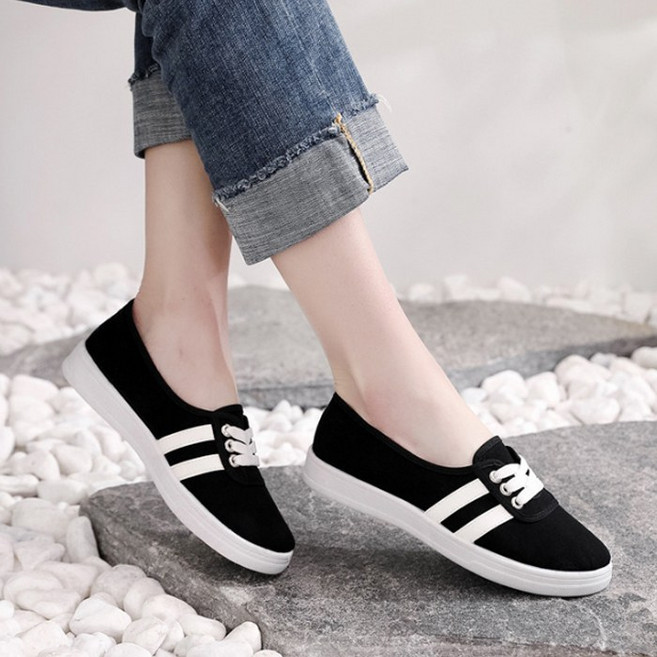 MIROSE 여성 데일리 캐주얼 캔버스화 발편한 스니커즈 단화+미니구두주걱