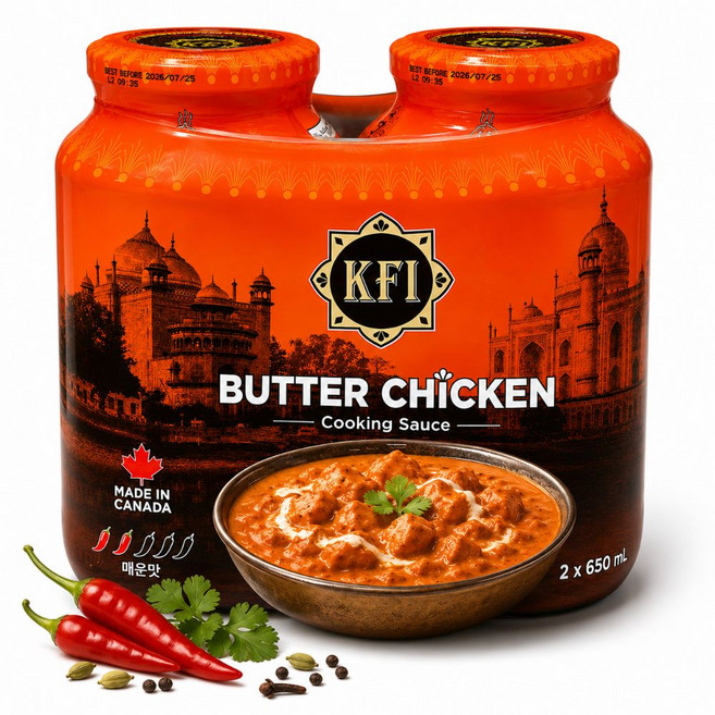 KFI 버터치킨커리 650ml 2병 카레소스 대용량, 2개