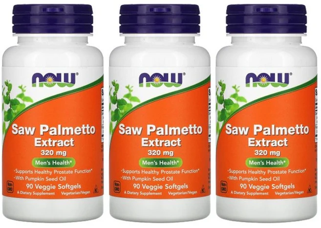 Now Foods 쏘 팔메토 추출물 320mg 베지 소프트젤, 90정, 3개 - 쿠팡