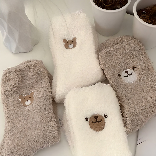 곰돌페이스수면양말4켤레SET