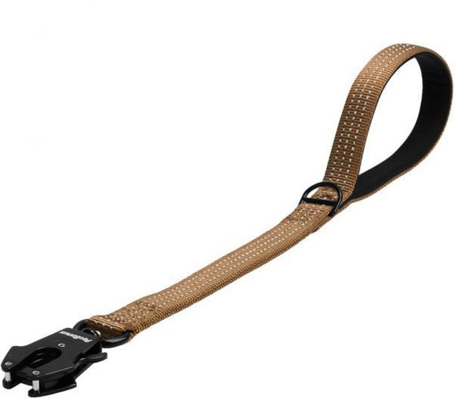 강아지 목줄 리드줄 가슴줄 펫보너스 헤비 듀티 숏 12인치 나일론 교통 빠른 잠금 클립 포함 편안한 패딩 손잡이 반사 기능이 있는 훈련용 리드 중대형 강아지용 검정, 24인치, 갈색