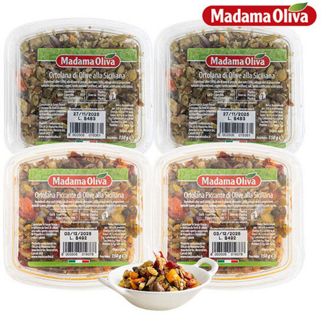 마다마 카스텔베트라노 올리브 샐러드 150g 2개 + 스파이시 카스텔베트라노 올리브 샐러드 150g 2개, 4개