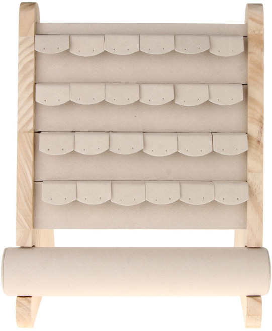 STK 천연 나무 쥬얼리 디스플레이 스탠드 팔찌 귀걸이 홀더 티 - 바 표시